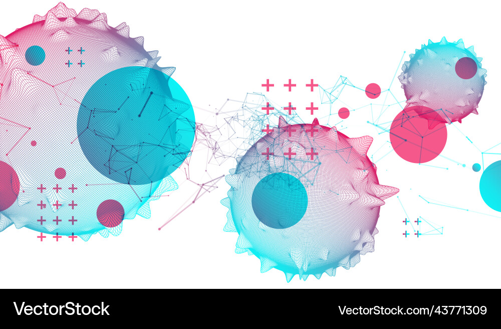 Abstrakter Kugelhintergrund mit Plexieffekt 3d Abstrakter Kugelhintergrund mit Plexieffekt 3d vektorbild