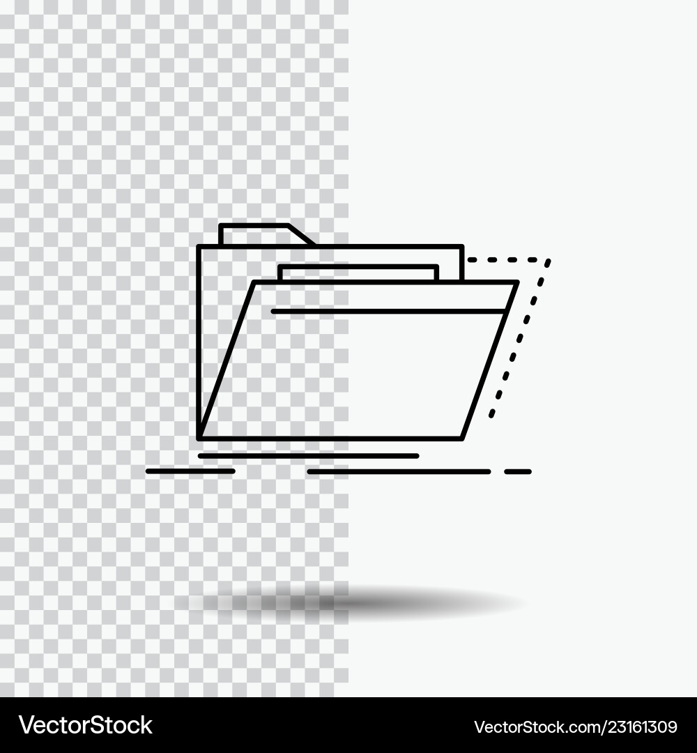 Archive catalog directory files folder line icon Archive catalog directory files folder line icon vector image