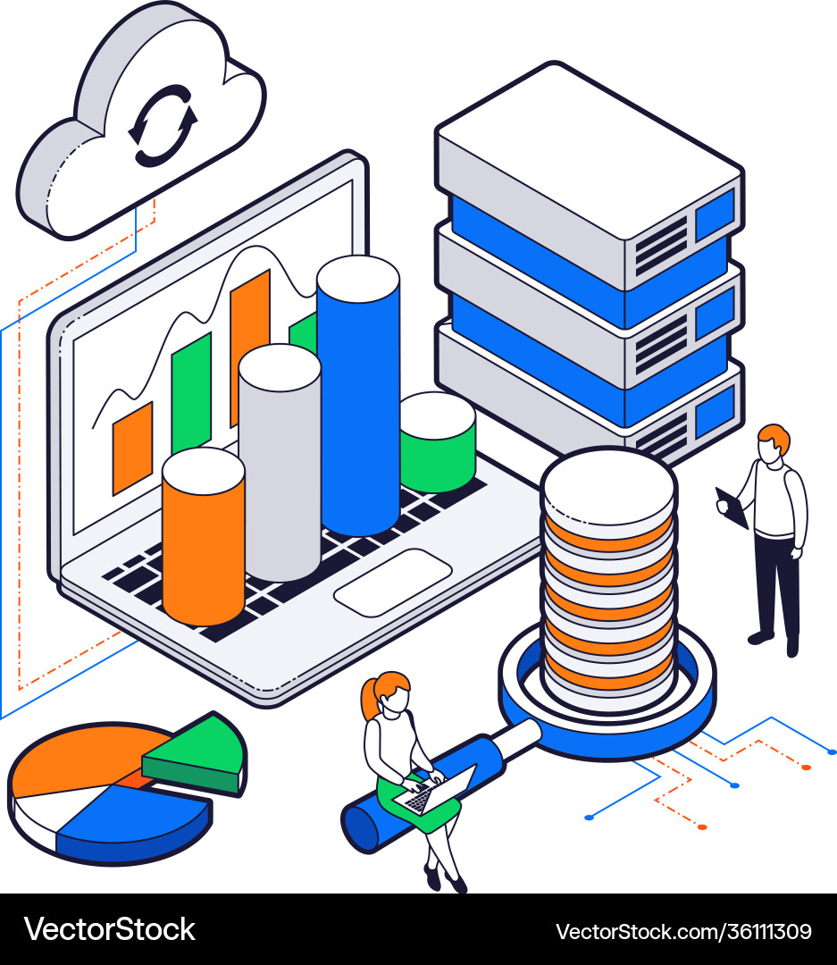 Big data analysis design concept Big data analysis design concept Vector Image