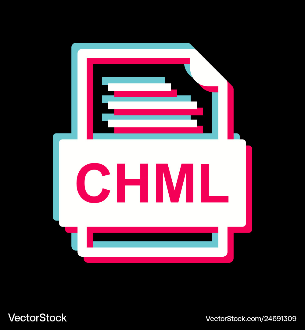Chml file document icon vector image