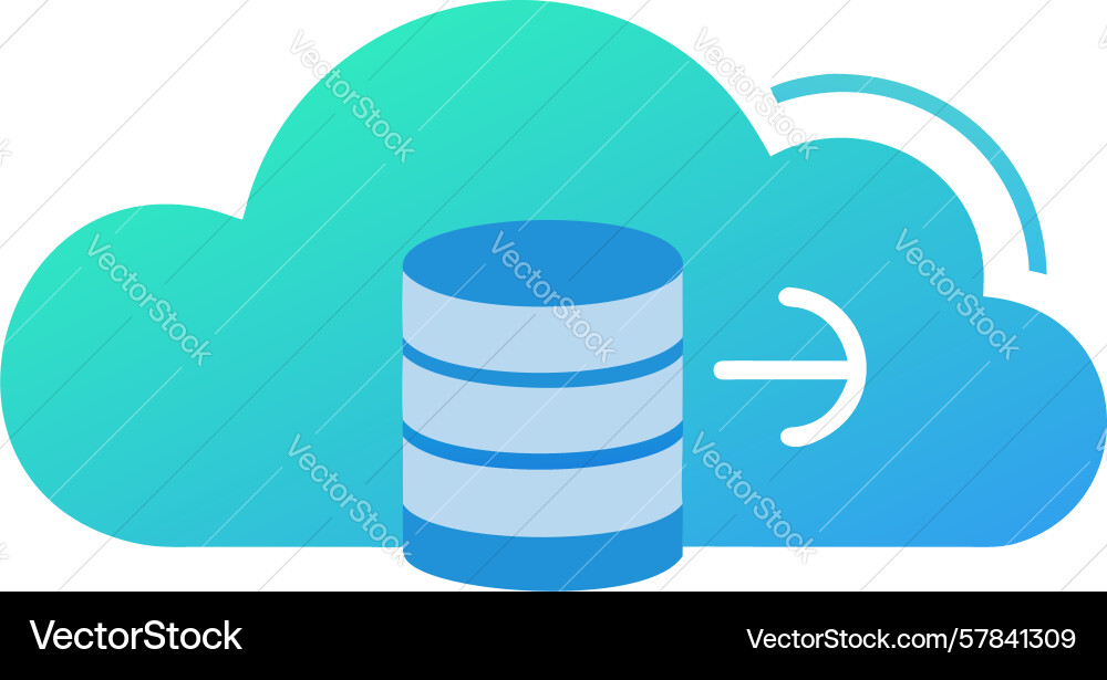 Cloud data migration seamless database transfer Vector Image