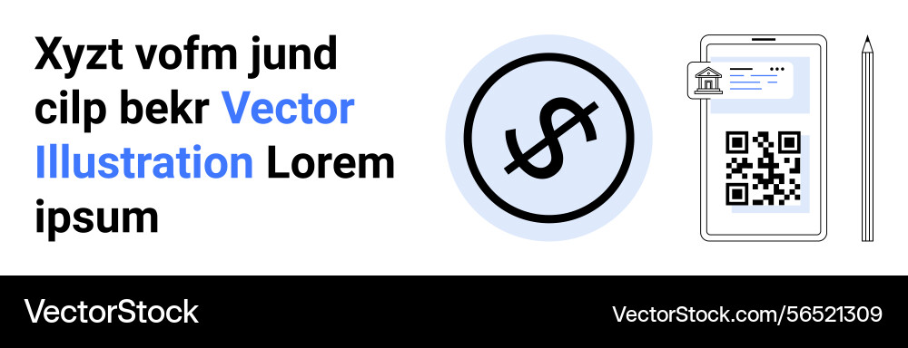 Digital payment concept with qr code dollar Vector Image