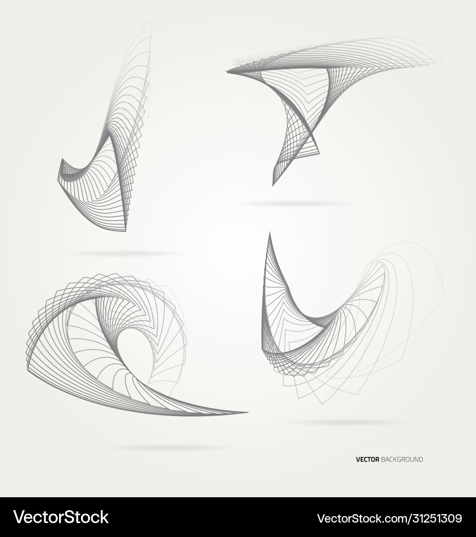 Dynamic Line Forms vector image