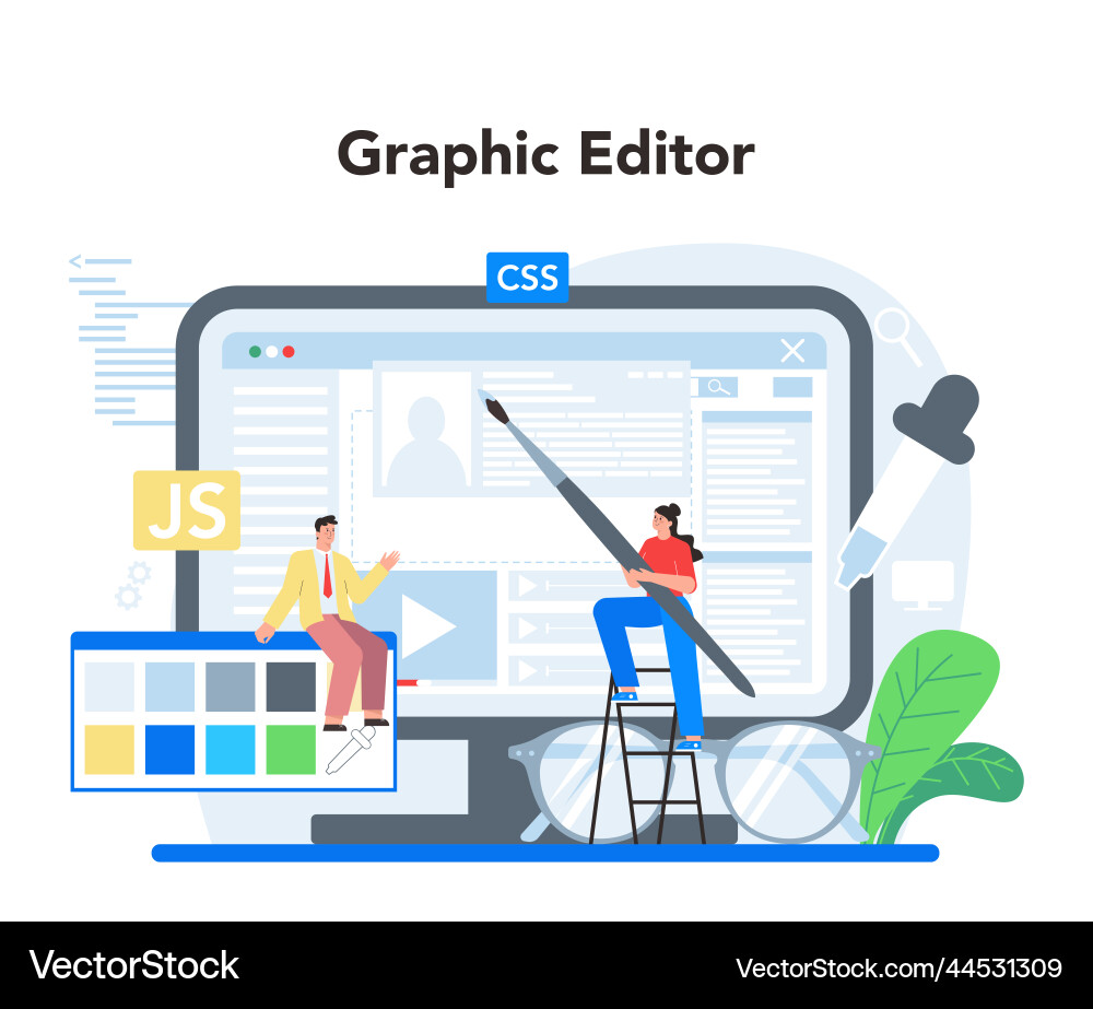 Frontend development online service or platform Frontend development online service or platform vector image