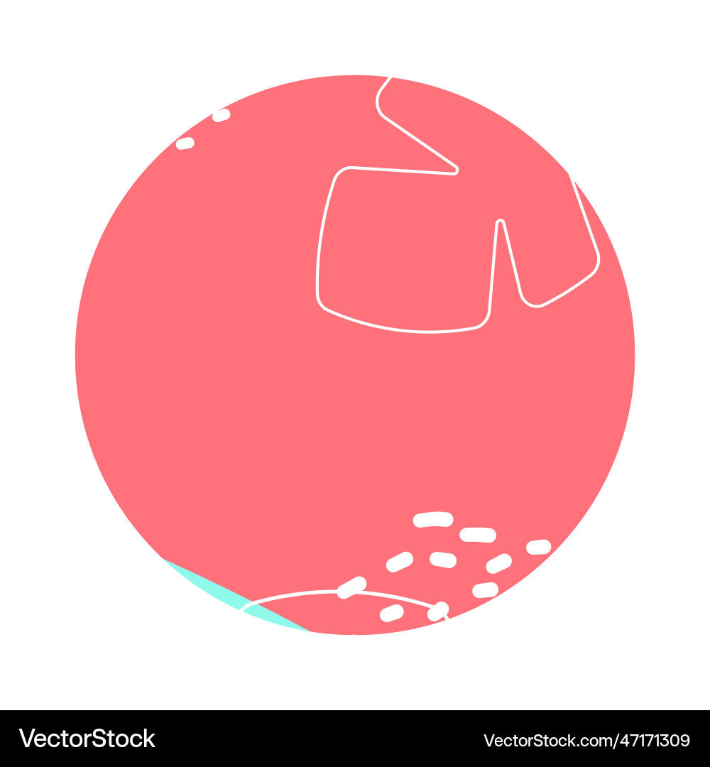 Isolated round shape with color summer background Isolated round shape with color summer background vector image