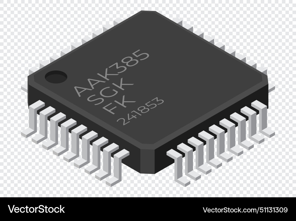 Microchip computer electronic component Microchip computer electronic component vector image