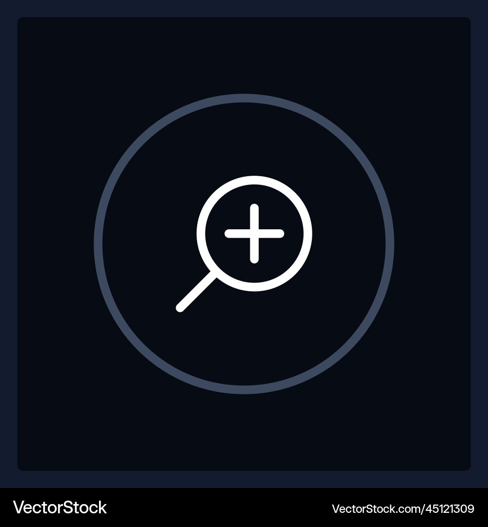 Normal zoom in button state ui element template Normal zoom in button state ui element template vector image