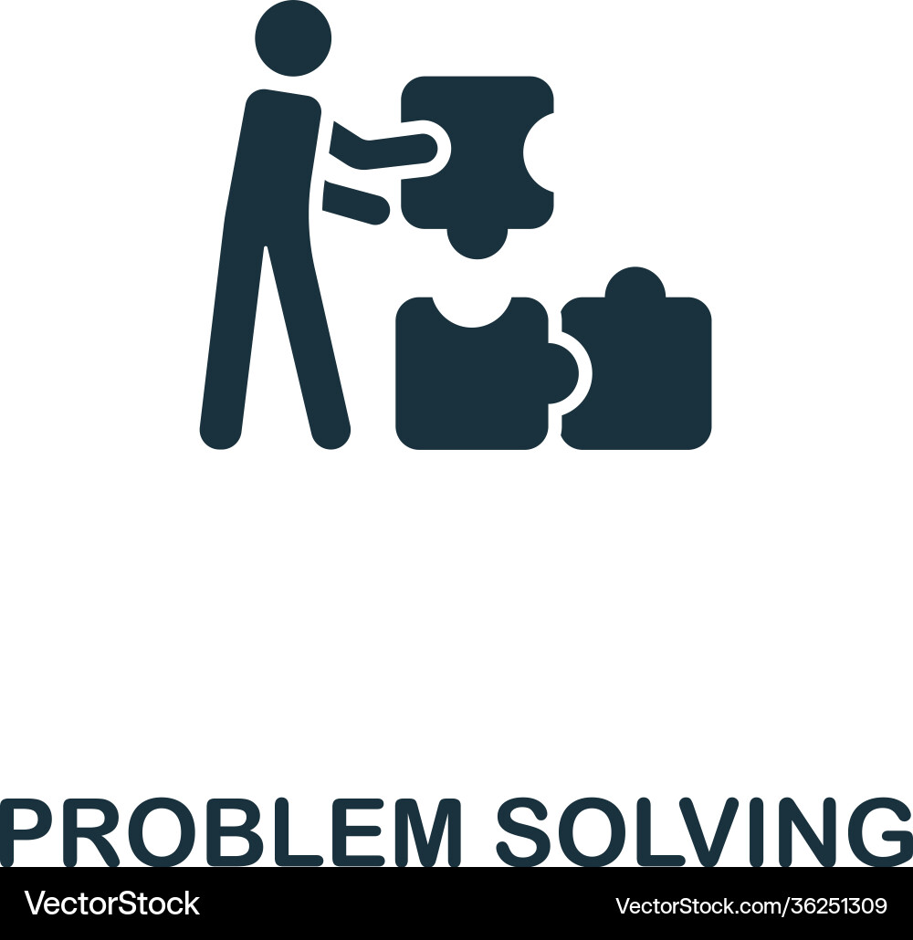Problem solving icon from personal productivity vector image