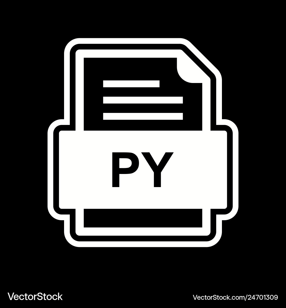 Py file document icon Vector Image