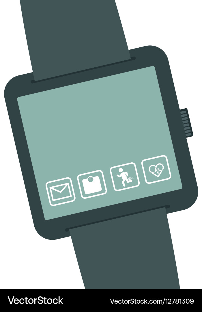 Smartwatch button thumbnail icon image Vector Image