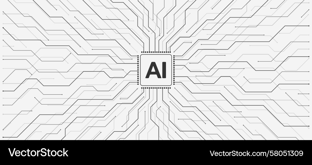 Tech Circuit Board Pattern Vector Image