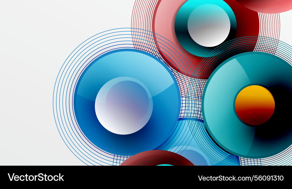 Abstract composition of overlapping circles Abstract composition of overlapping circles vector image
