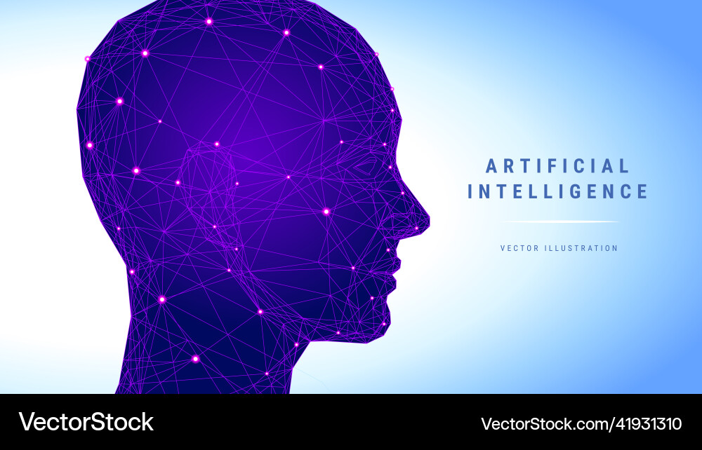 Artificial intelligence ai concept background vector image
