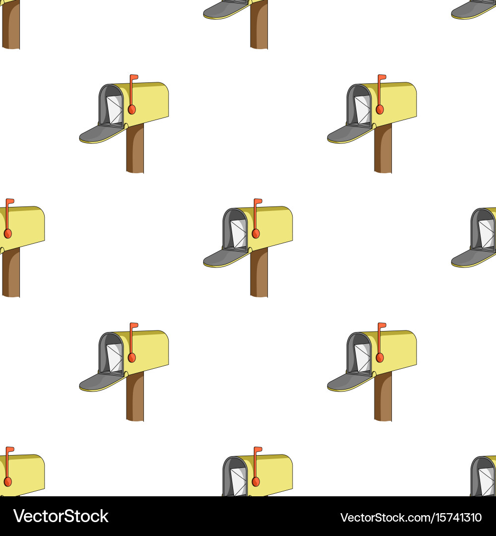 Correspondence boxmail and postman pattern icon Vector Image