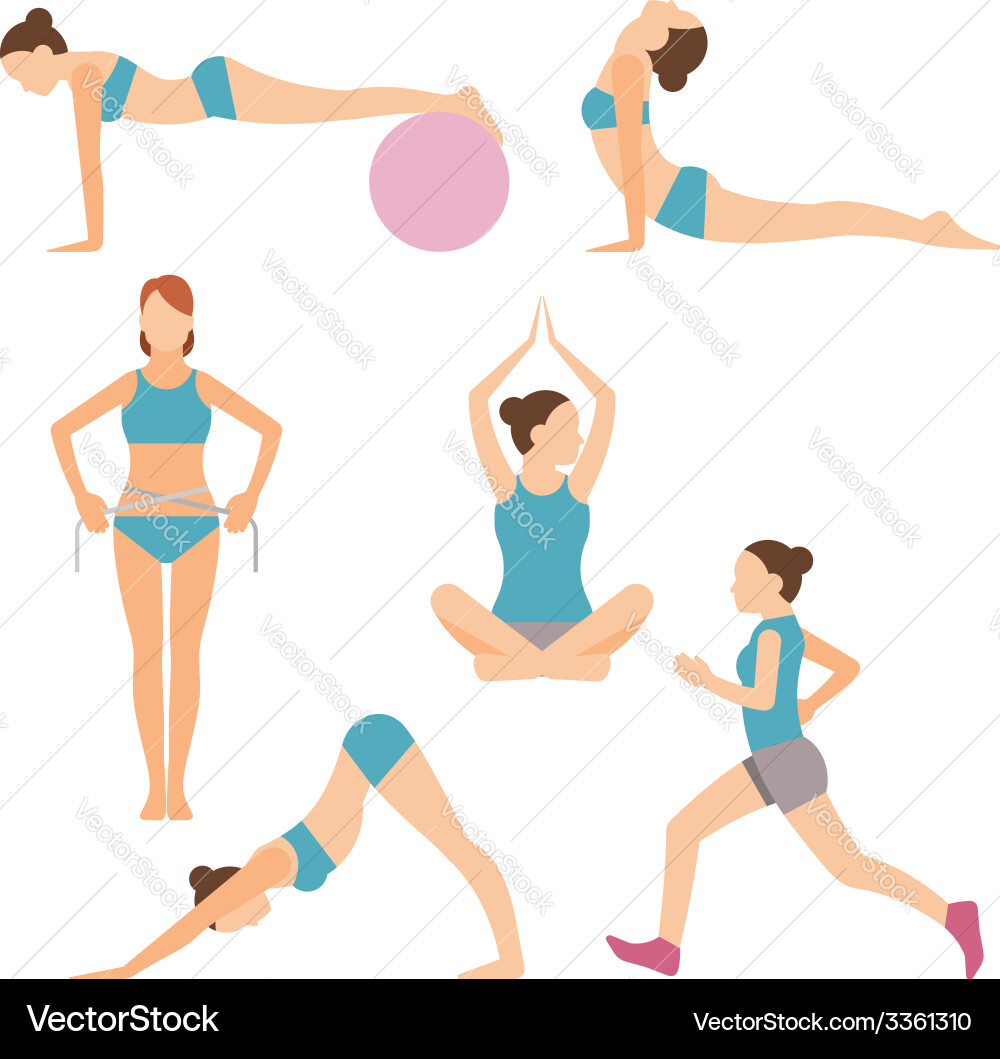 Fitness Icons - Exercise & Gym Vector Image