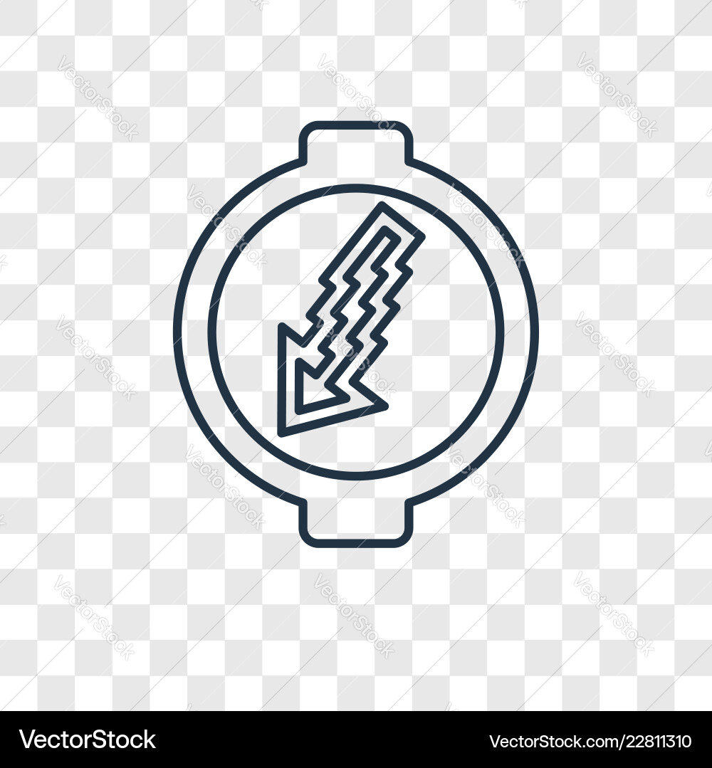 Flash concept linear icon isolated on transparent vector image