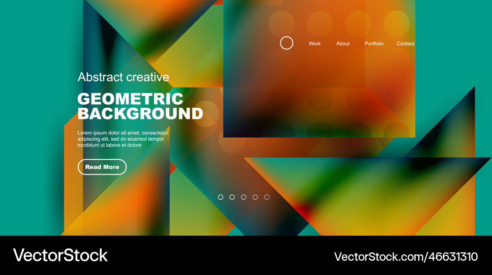 Geometric elements - squares and triangles Vector Image