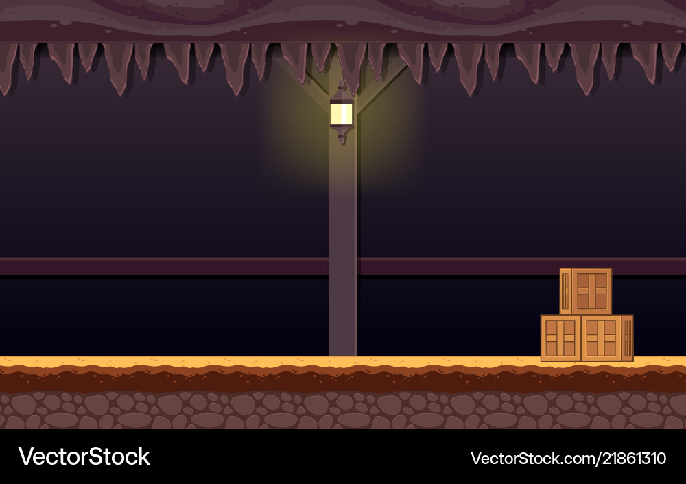Haunted dungeon game background vector image