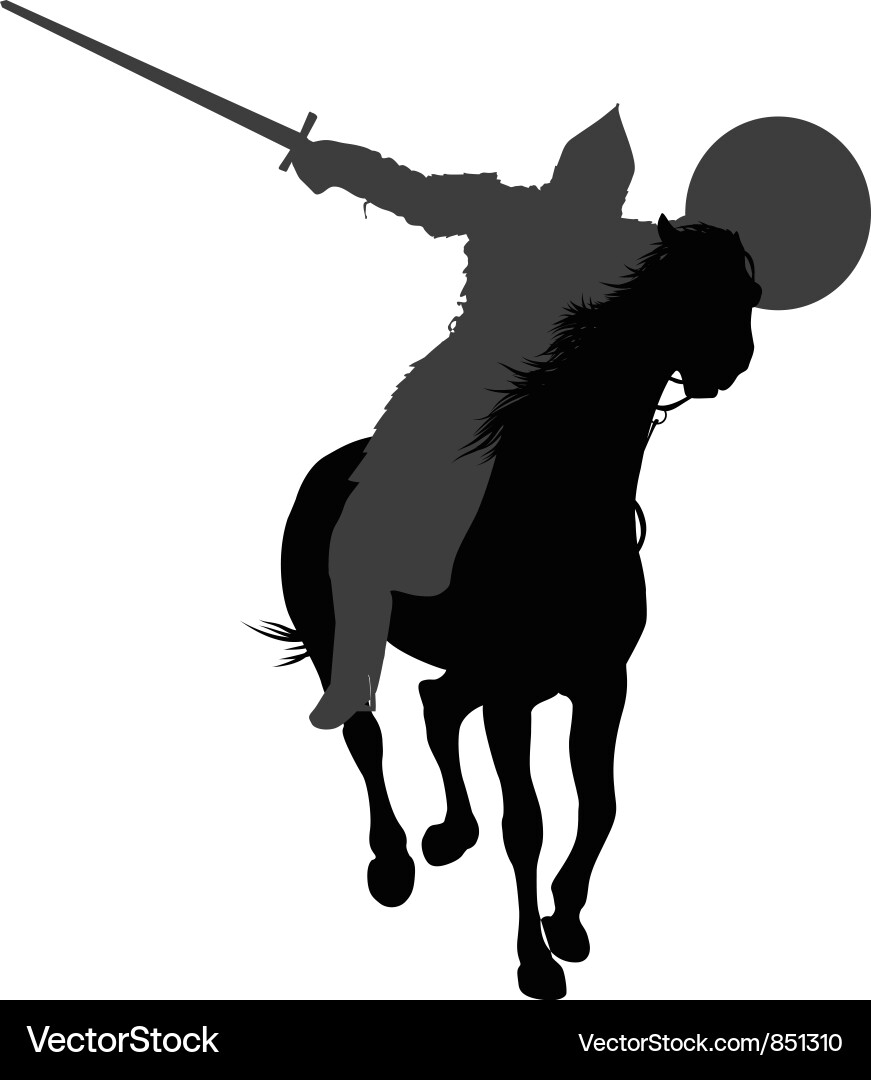 Medieval Horse Knight Warrior vector image
