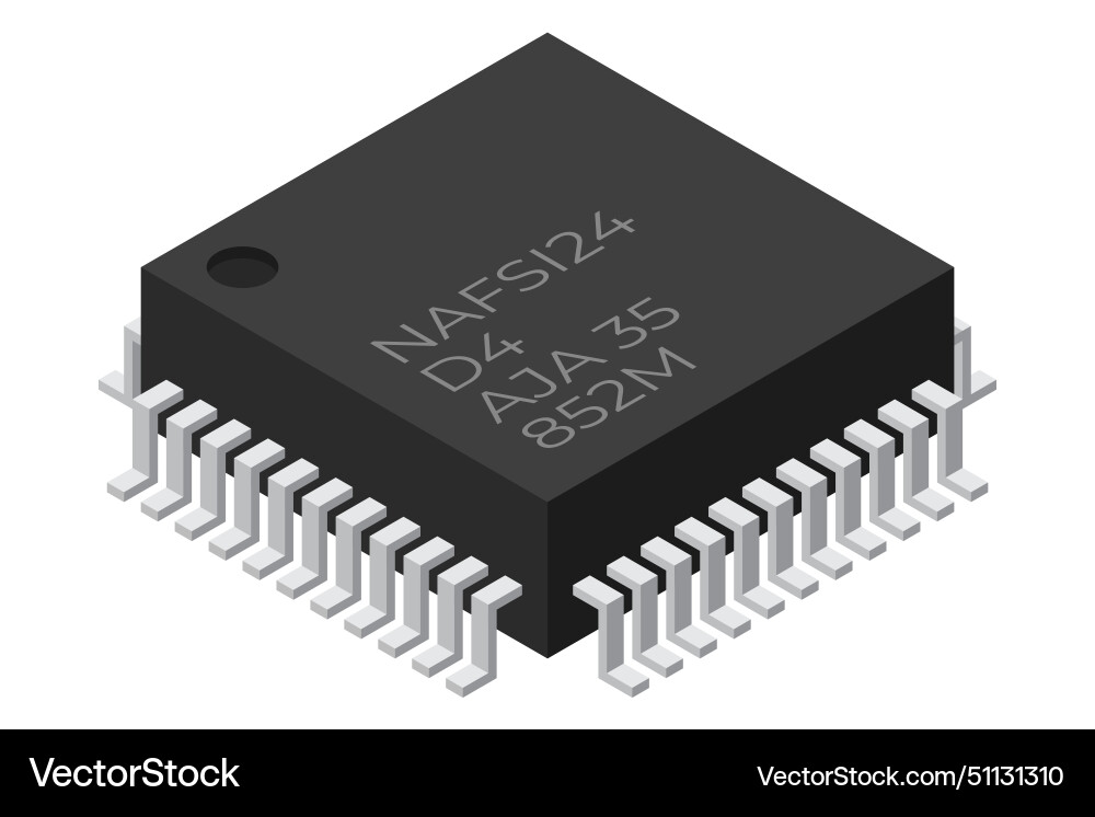 Microchip computer electronic component Microchip computer electronic component vector image
