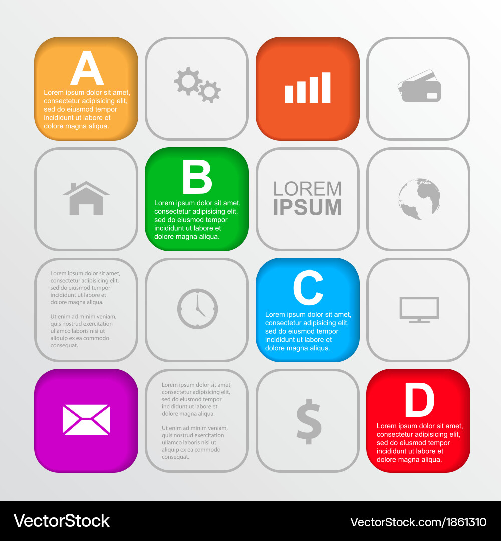 Modern Workflow Diagram Template vector image