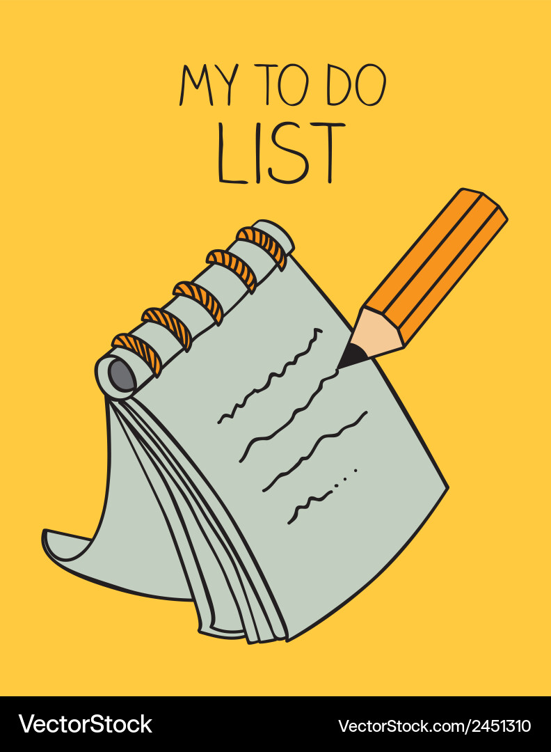 Notes design over yellow background Vector Image