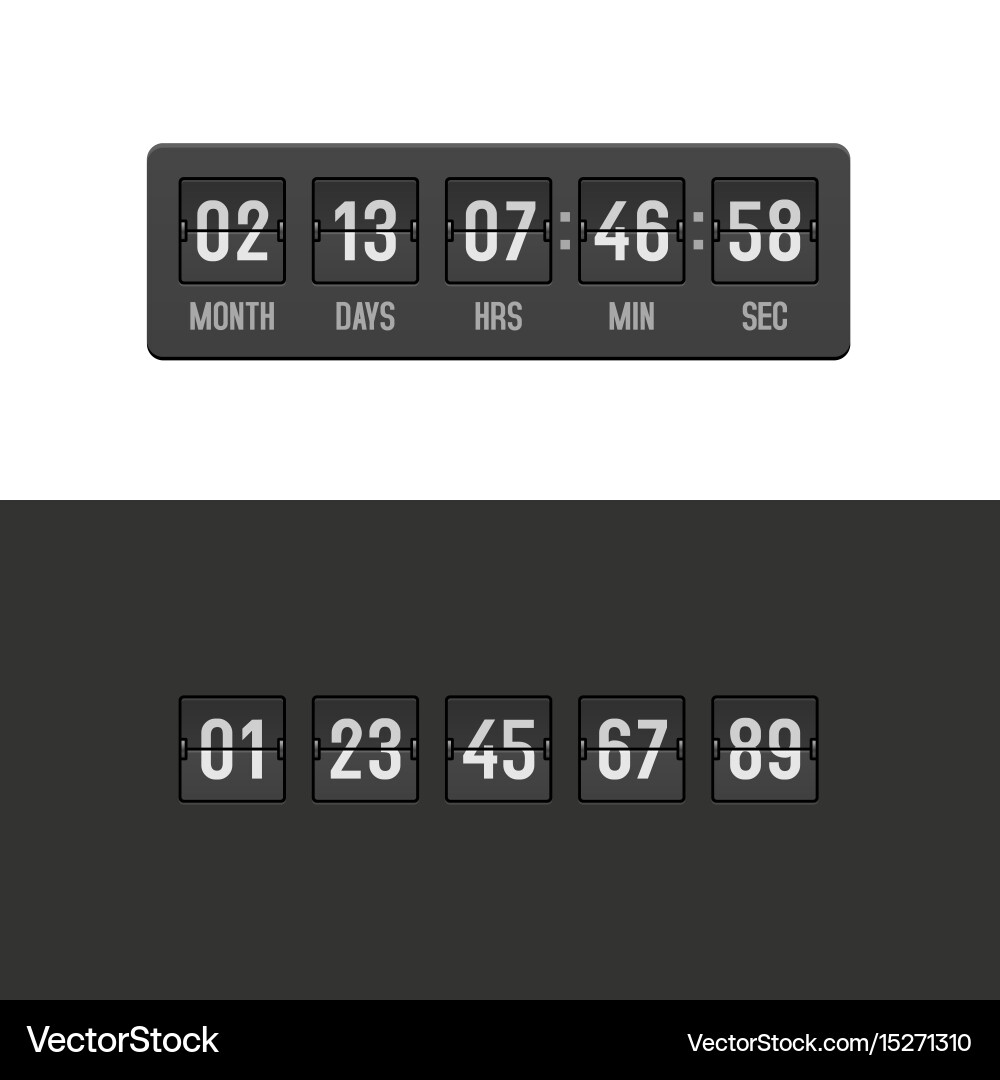 Retro Countdown Timer Vector Image