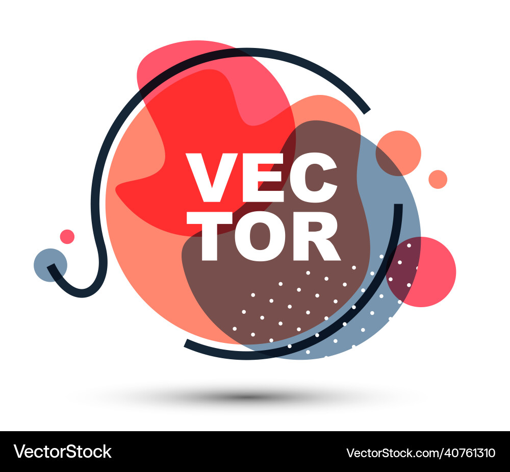 Round shape colorful ink paint fluids isolated Vector Image