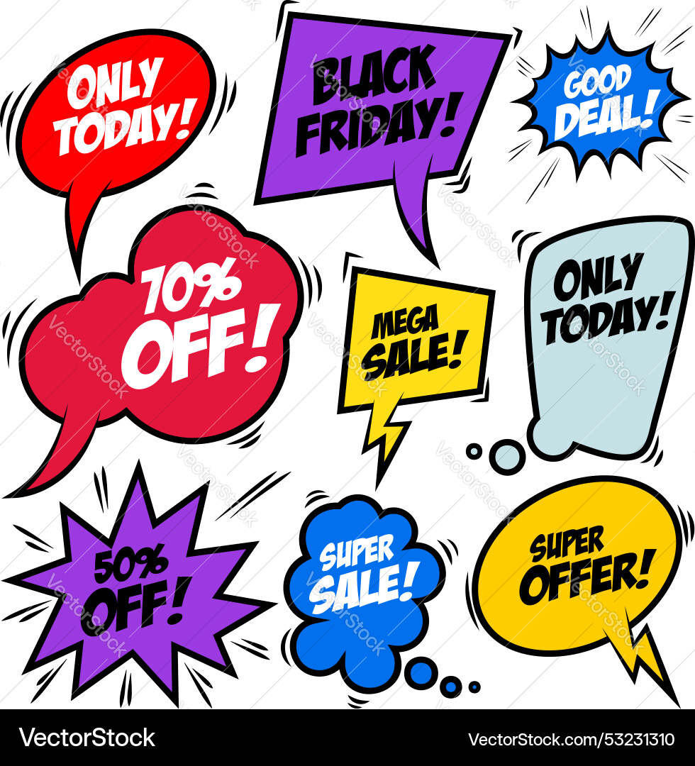 Set of bubbles cloud talk different shapes Set of bubbles cloud talk different shapes Vector Image
