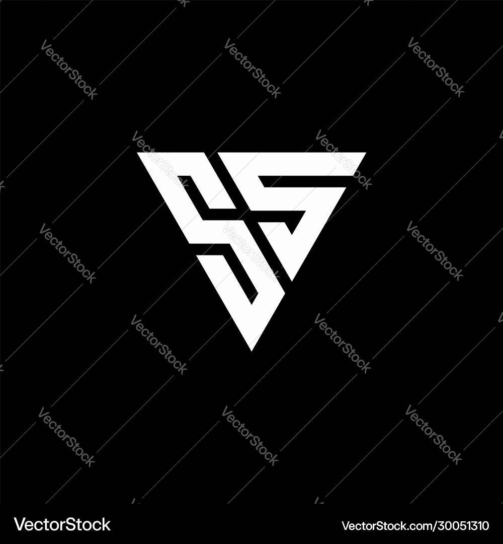 Ss logo letter monogram with triangle shape Vector Image
