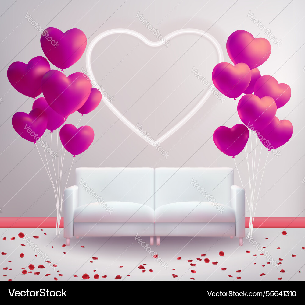 Valentines day abstract background with 3d Valentines day abstract background with 3d Vector Image