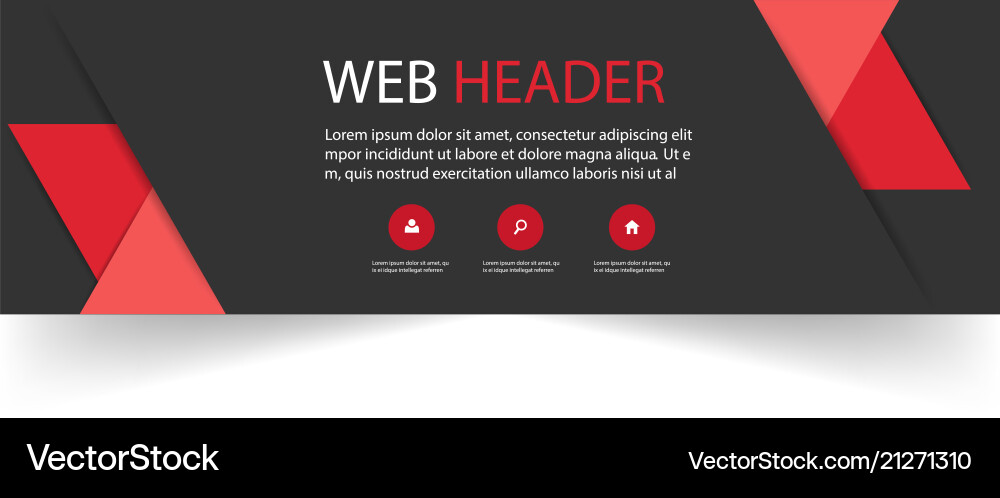 Web header modern red black background imag Web header modern red black background imag vector image