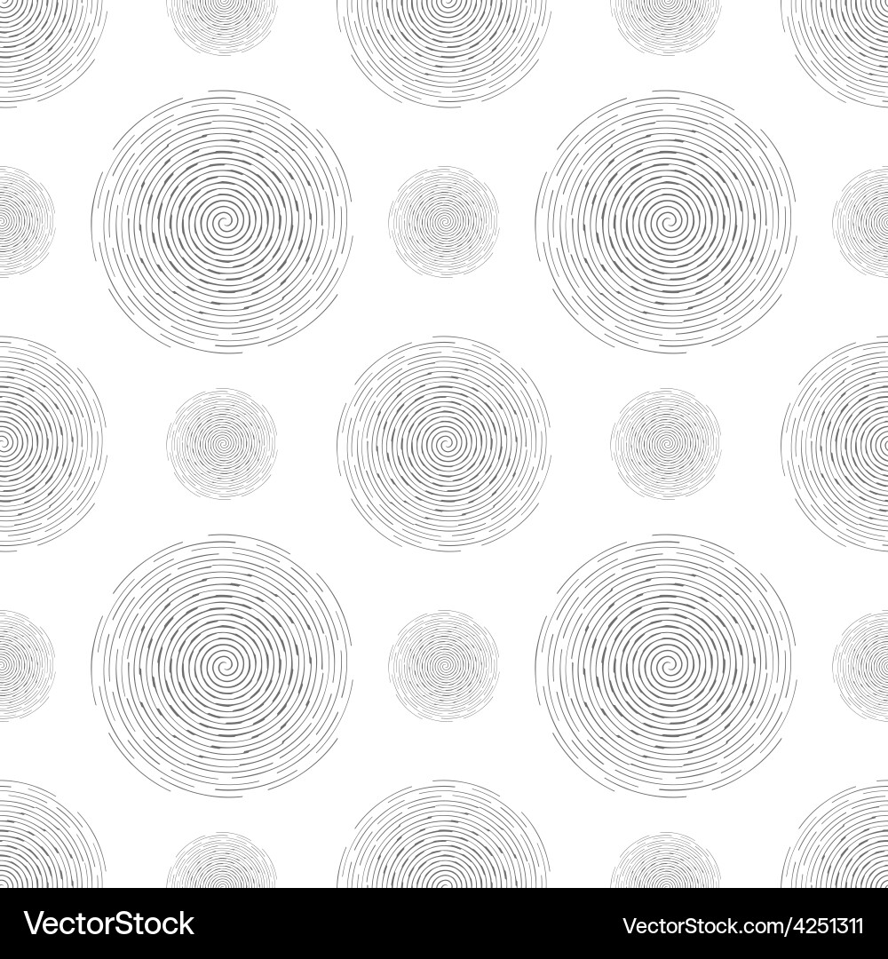 Abstract seamless spiral design pattern circular vector image
