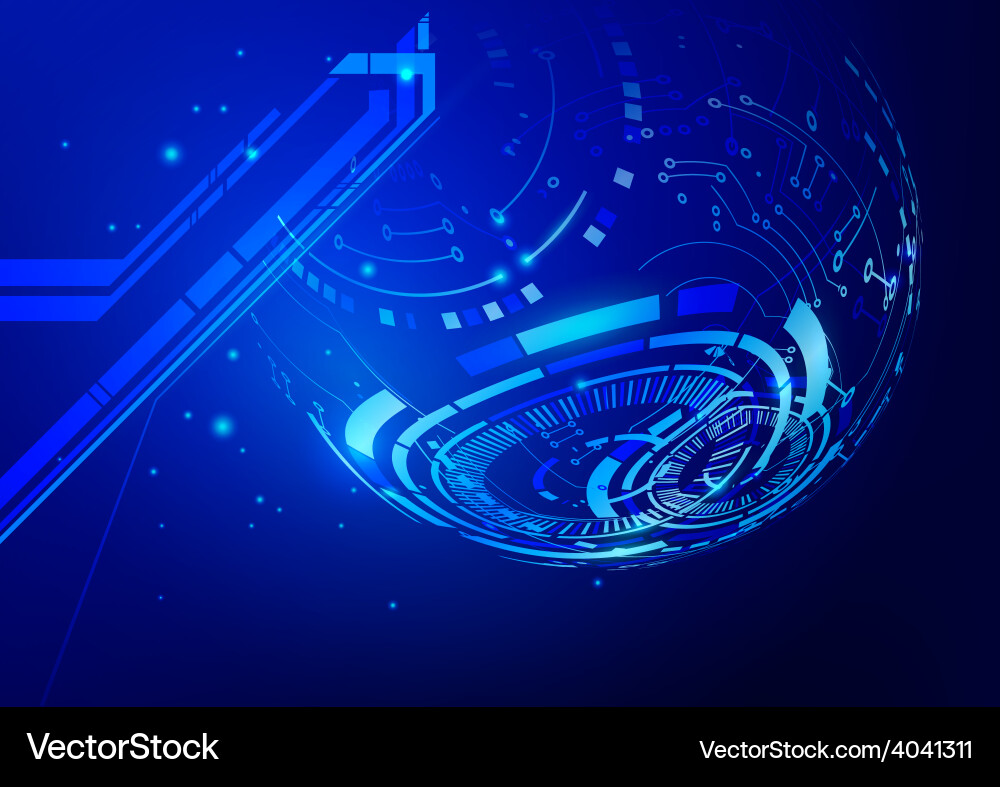 Abstract technology circle background vector image