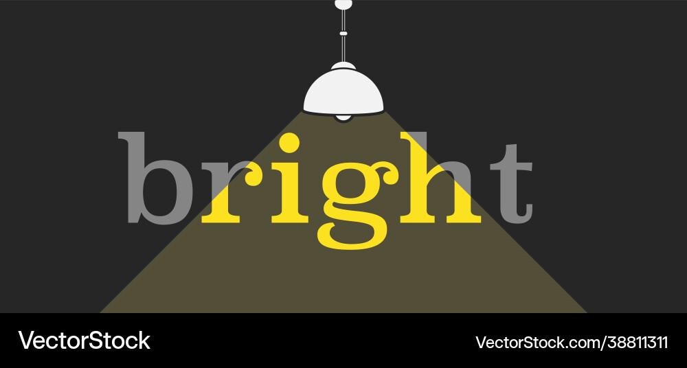 Bright word icon with light path line Bright word icon with light path line vector image