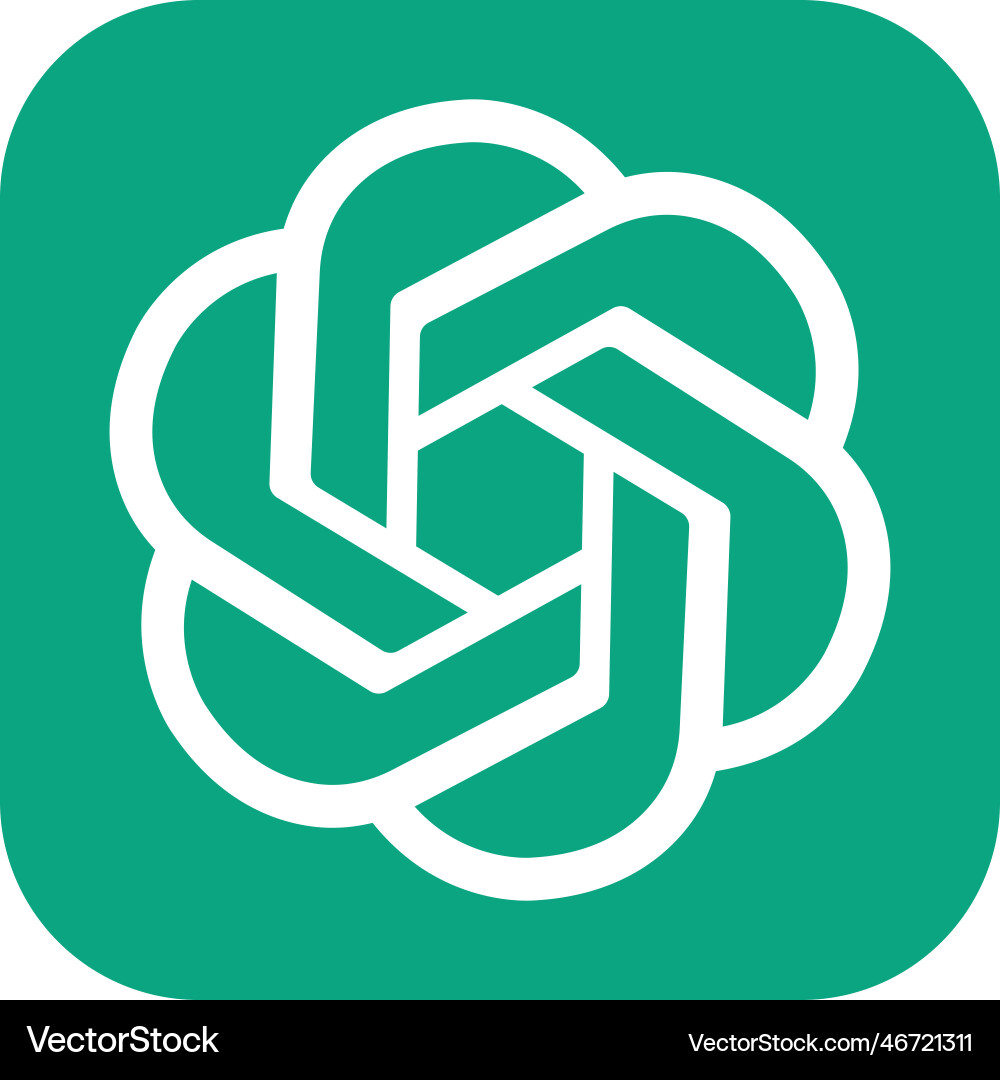 ChatGPT Logo - OpenAI AI Chatbot vector image