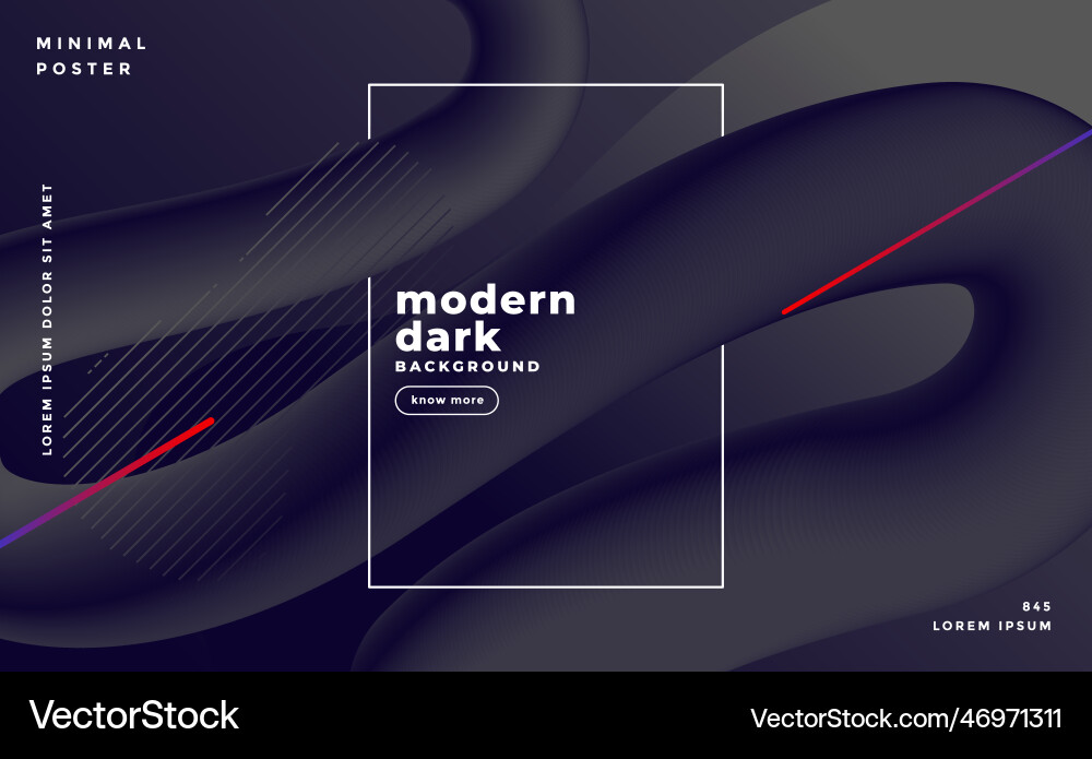 Dark banner of fluid loop background Vector Image