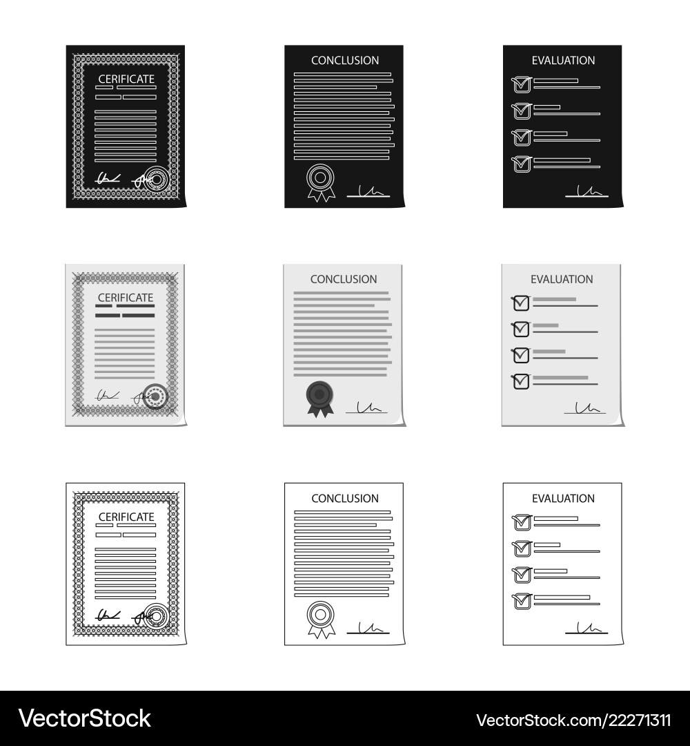 Design of form and document logo Design of form and document logo Vector Image