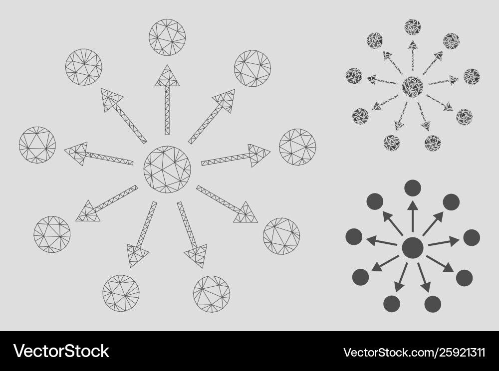 Expanse mesh wire frame model and triangle Expanse mesh wire frame model and triangle vector image