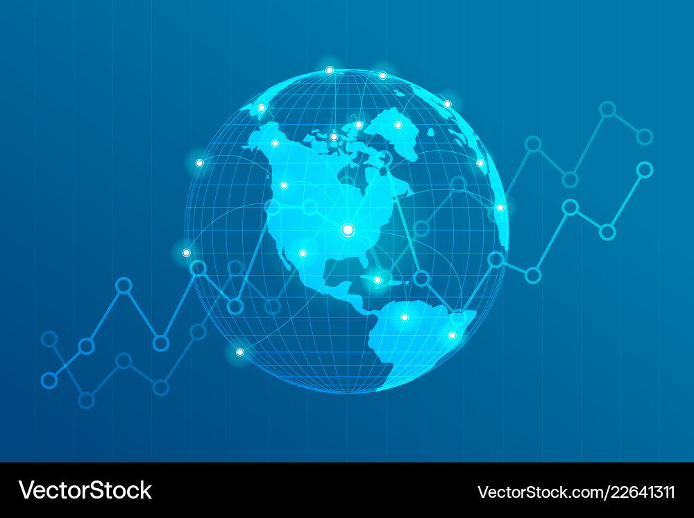 Global network lines connection Global network lines connection vector image