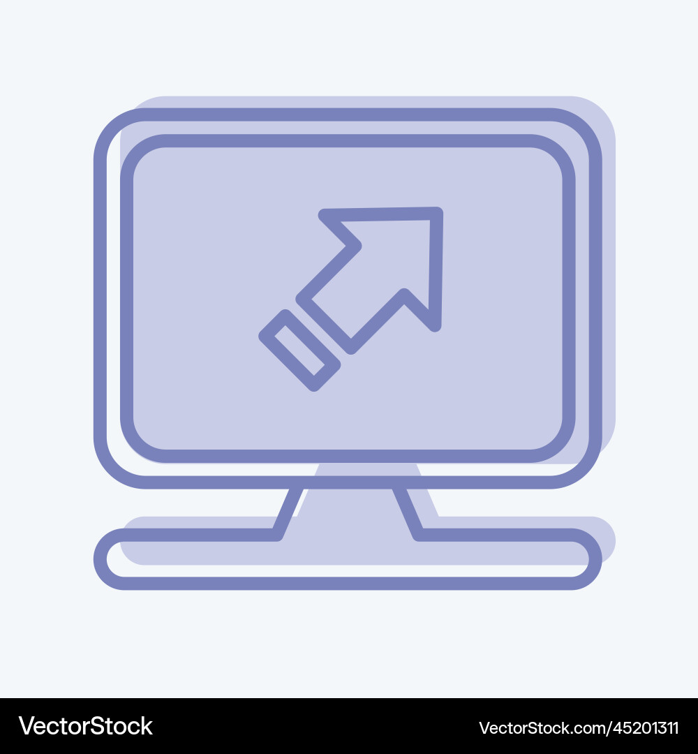 Icon computer system related to machine learning Vector Image