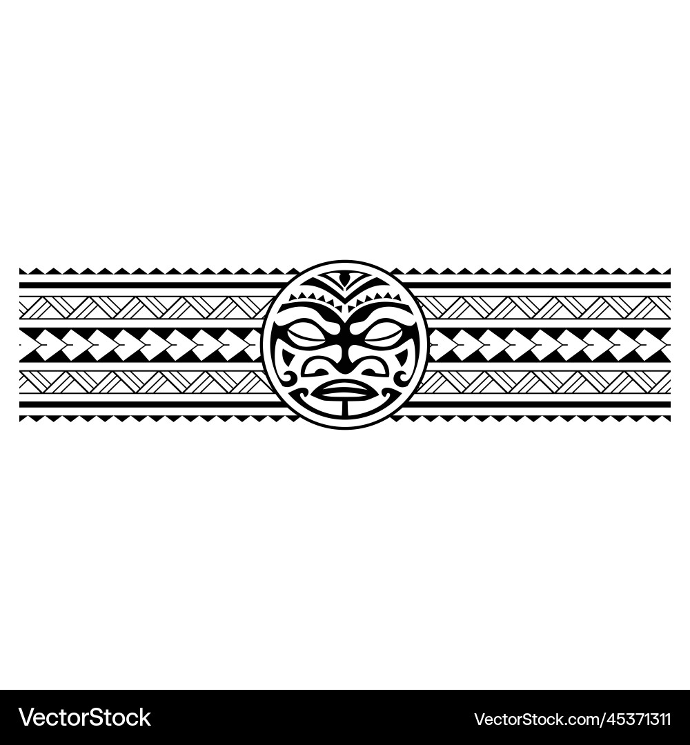 Maori Polynesian Tribal Pattern Vector Image