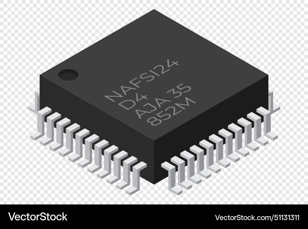 Microchip computer electronic component Microchip computer electronic component vector image