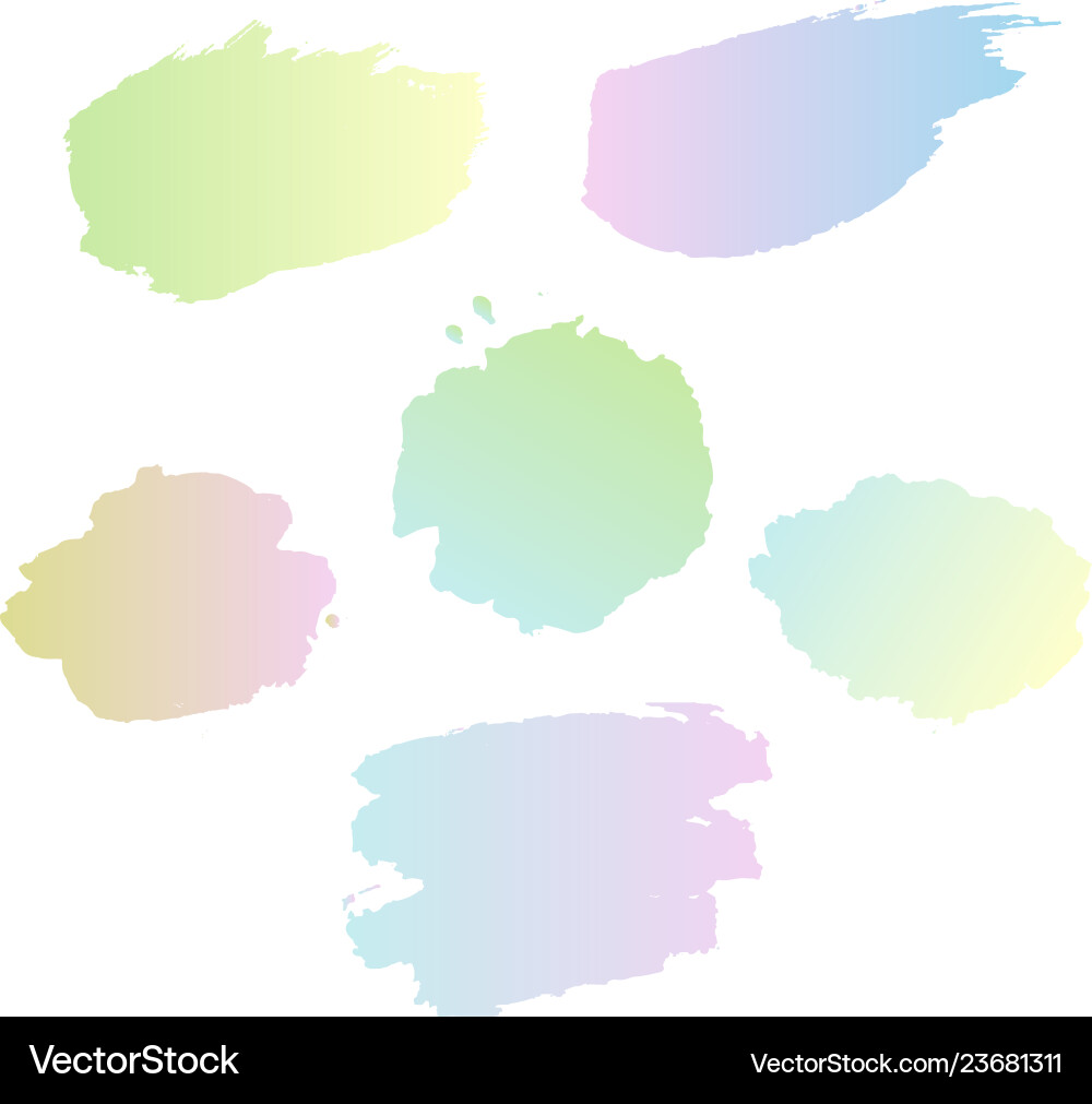 Pastel blots set isolated transparent background Pastel blots set isolated transparent background vector image