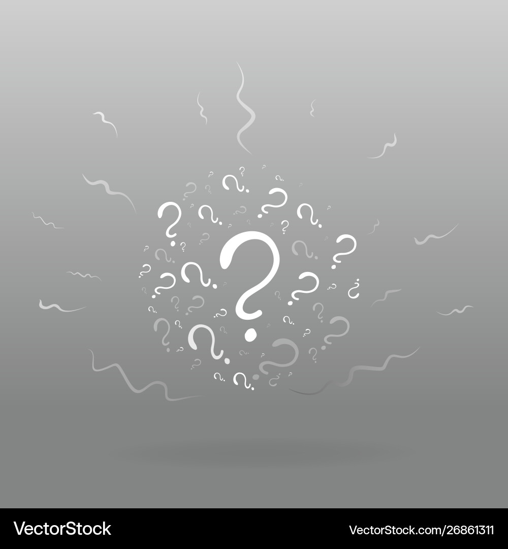 Question signs colorful problem and priority Vector Image