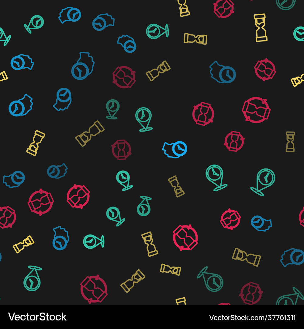 Set line time management location with clock old Set line time management location with clock old Vector Image