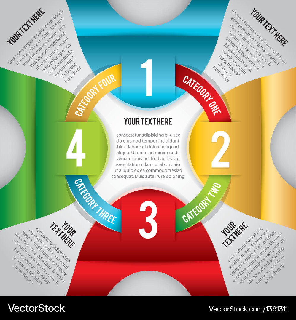 Step-by-Step Workflow Diagram vector image