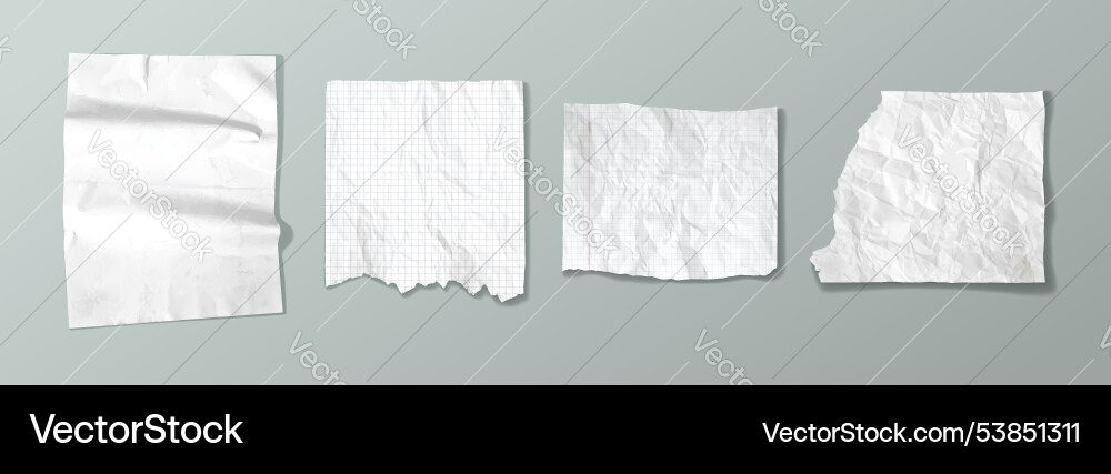 Torn notebook paper with wrinkles Torn notebook paper with wrinkles vector image