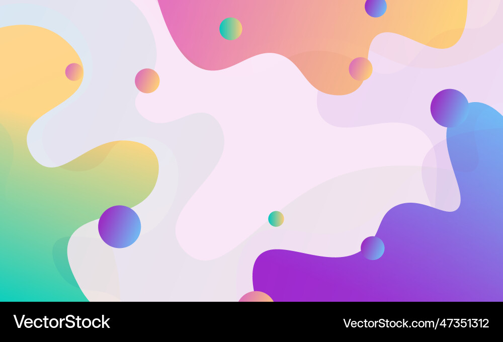 Abstract colorful gradient fluid shape background vector image
