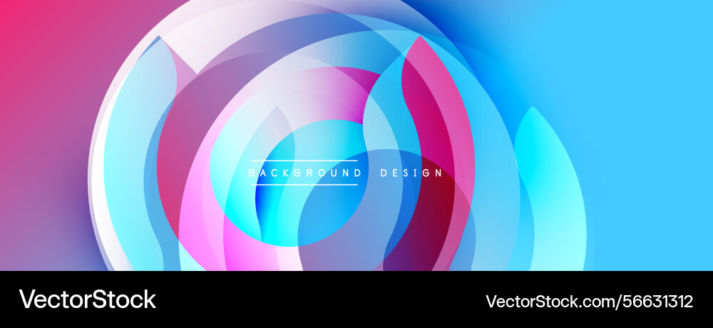 Abstract fluid shapes overlap creating vibrant Vector Image